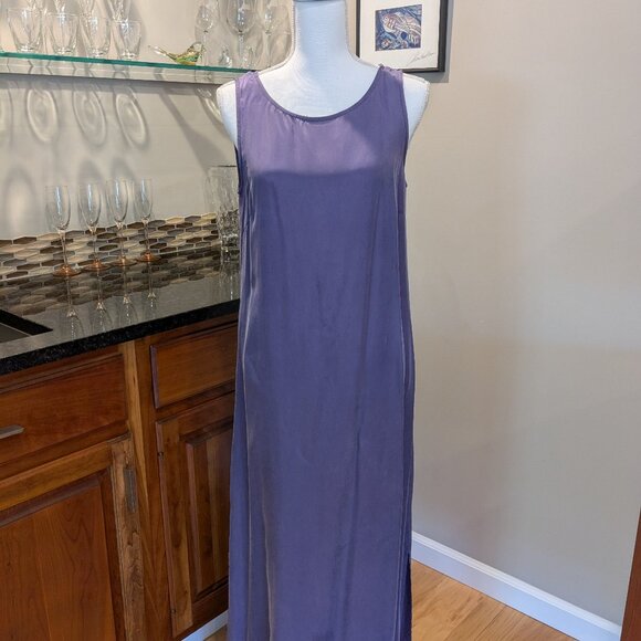 Liz Claiborne Vintage Purple Sheath Maxi Dress Jacket 2pc Set Size 6 Formal - Picture 6 of 9